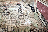 Bagan Myanmar. Paintings of the circumambulatory corridor of the Sulamani temple. 